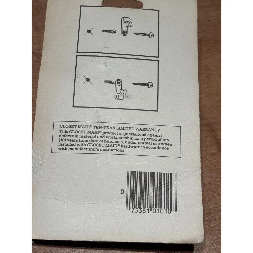 Closet Maid Wall Clips Organizer Shelving #1010 wall & down Clips Screws Anchors